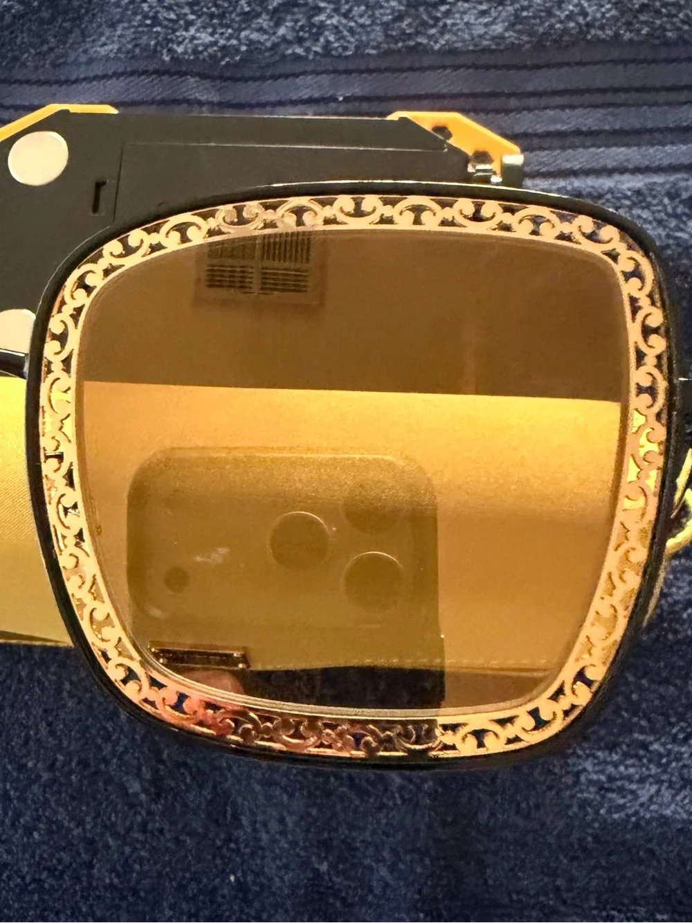 Dolce & Gabbana Gold-Tone Square Sunglasses with Brown Lenses